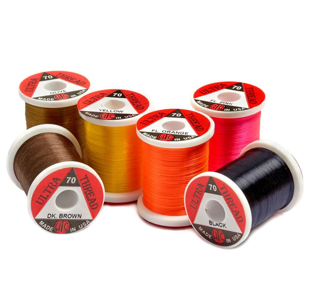 Utc Ultra Thread 70 Denier 70D White (Pack 12 Spools) Fly Tying Threads (Product Length 100 Yds / 91m 12 Pack)